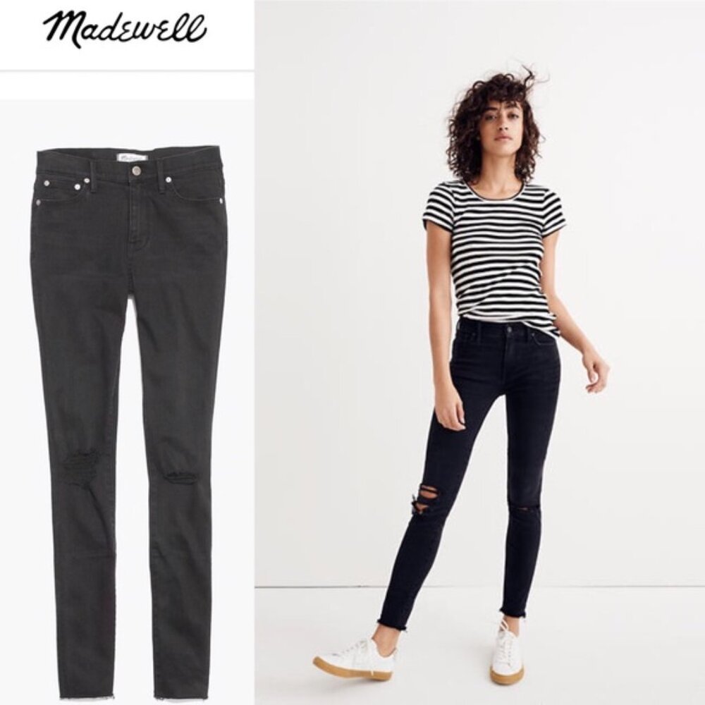 Madewell - 9" Mid-Rise Skinny Jeans in Black Sea H2236 | Size 29 (25” Inseam)